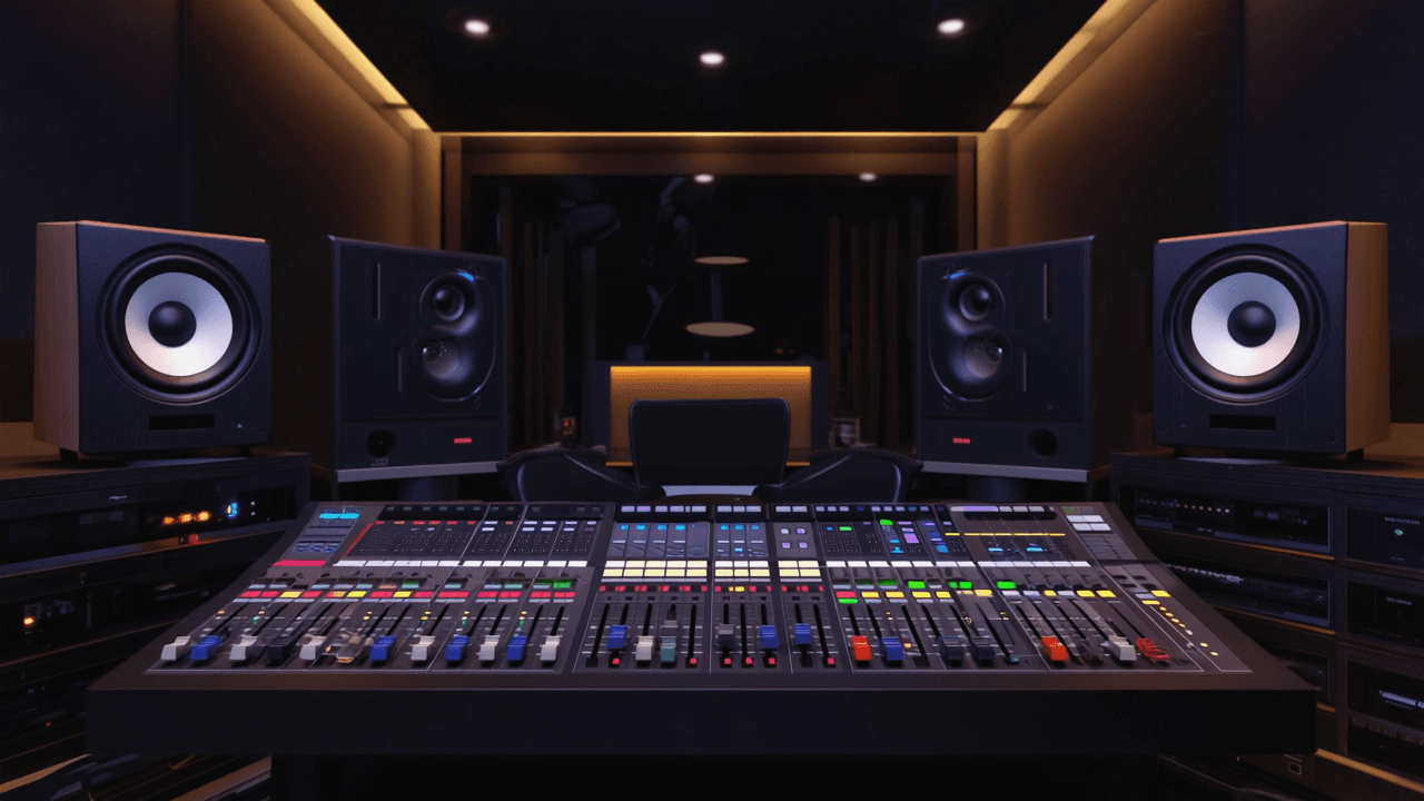 Studio de production, la nuit